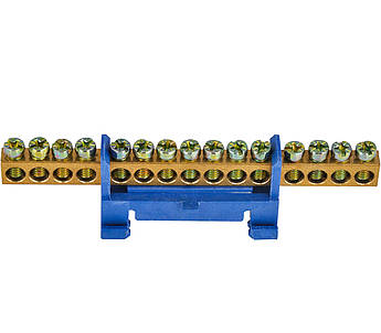 Шина нульова 15 отворів під DIN-рейку Q25