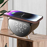 Годинник MAG-708 з LED дисплеєм, вбудованою бездротовою зарядкою, фото 2