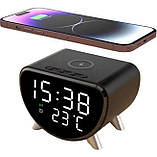 Годинник MAG-708 з LED дисплеєм, вбудованою бездротовою зарядкою, фото 4