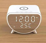 Годинник MAG-708 з LED дисплеєм, вбудованою бездротовою зарядкою, фото 5