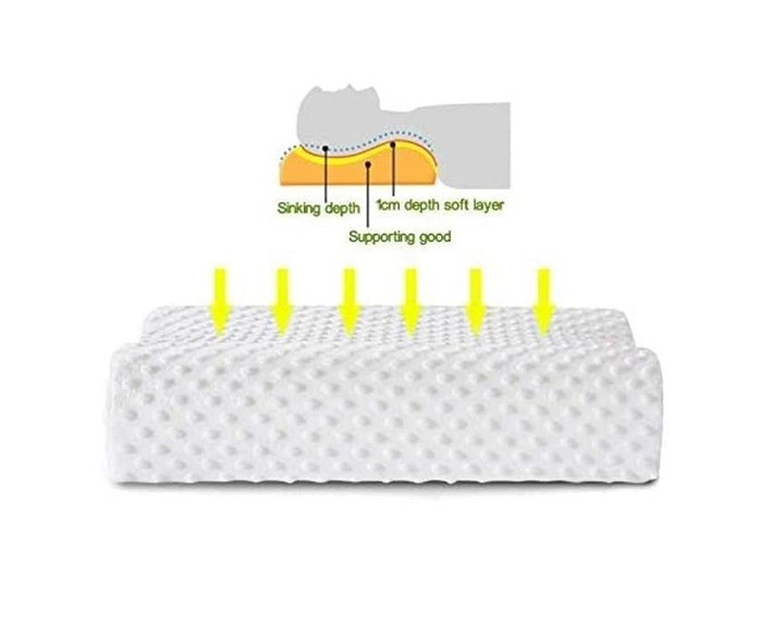 Подушка Memory Latex Pillow з підтримкою шиї та голови, допомагає покращити якість сну, фото 1