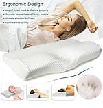 Подушка Memory Latex Pillow з підтримкою шиї та голови, допомагає покращити якість сну, фото 4