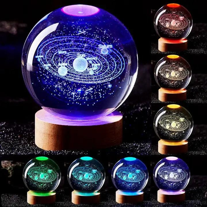 Кришталева куля з LED підсвічуванням, нічник з 3D ефектом