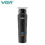 Акумуляторний триммер VGR V-937 з трьома насадками та світлодіодним дисплеєм, фото 3