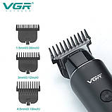 Акумуляторний триммер VGR V-937 з трьома насадками та світлодіодним дисплеєм, фото 7