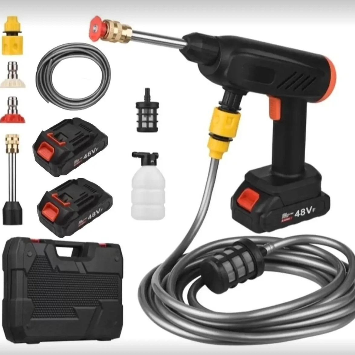 Мийка високого тиску з двома акумуляторами Daikens 48V для автомобіля, фото 1