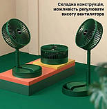 Тришвидкісний USB вентилятор Telescopic Folding Fan з підставкою для телефону та складною конструкцією, фото 6