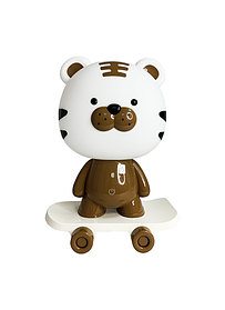 Дитячий світильник Тигр на скейті MEGAZayka Коричневий