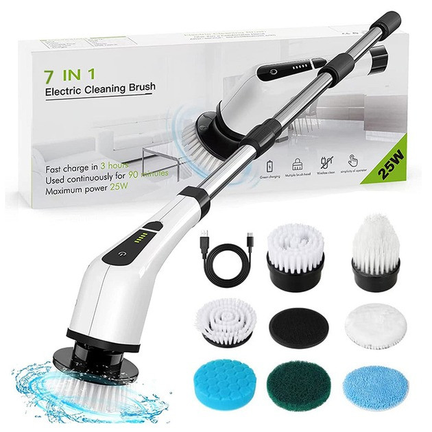 Бездротова щітка Cleaning Brush з насадками для різних типів поверхонь