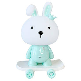 Дитячий світильник Зайка на скейті MEGAZayka М'ятний