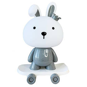 Дитячий світильник Зайка на скейті MEGAZayka Сірий
