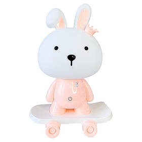 Дитячий світильник Зайка на скейті MEGAZayka Рожевий
