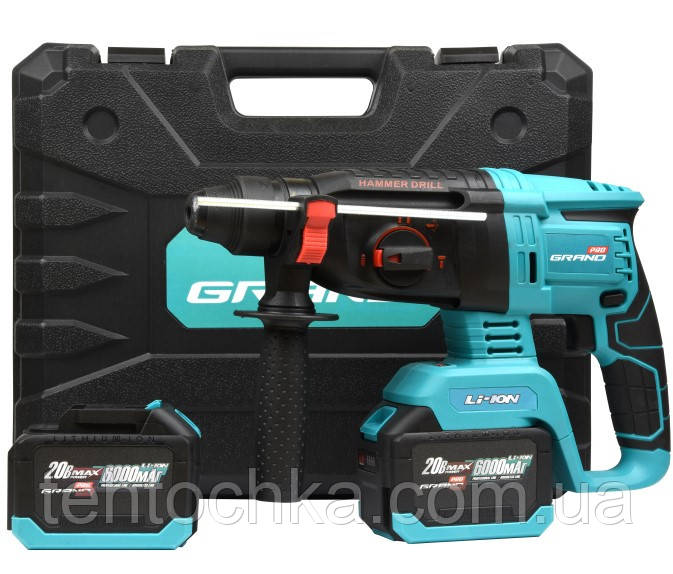 Акумуляторний перфоратор Grand ПА-20/26 BL (Дві АКБ і зарядний пристрій кейс)