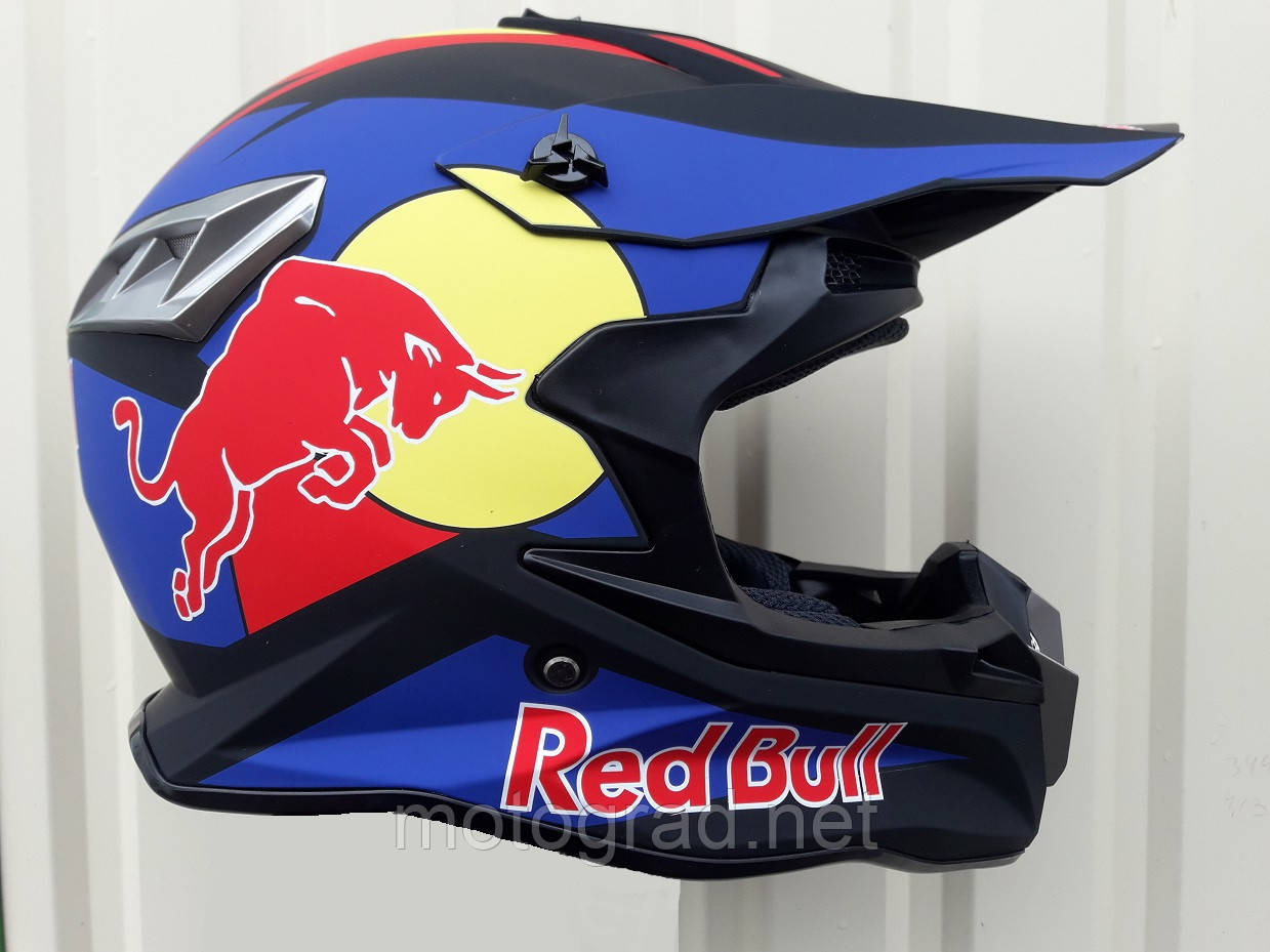 Мото Шолом Ендуро RED BULL з окулярами в комплекті, фото 1