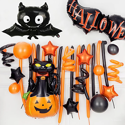 Фотозона з кульок на Хелловін з ШДМ (38 кульок) | Halloween, фото 1