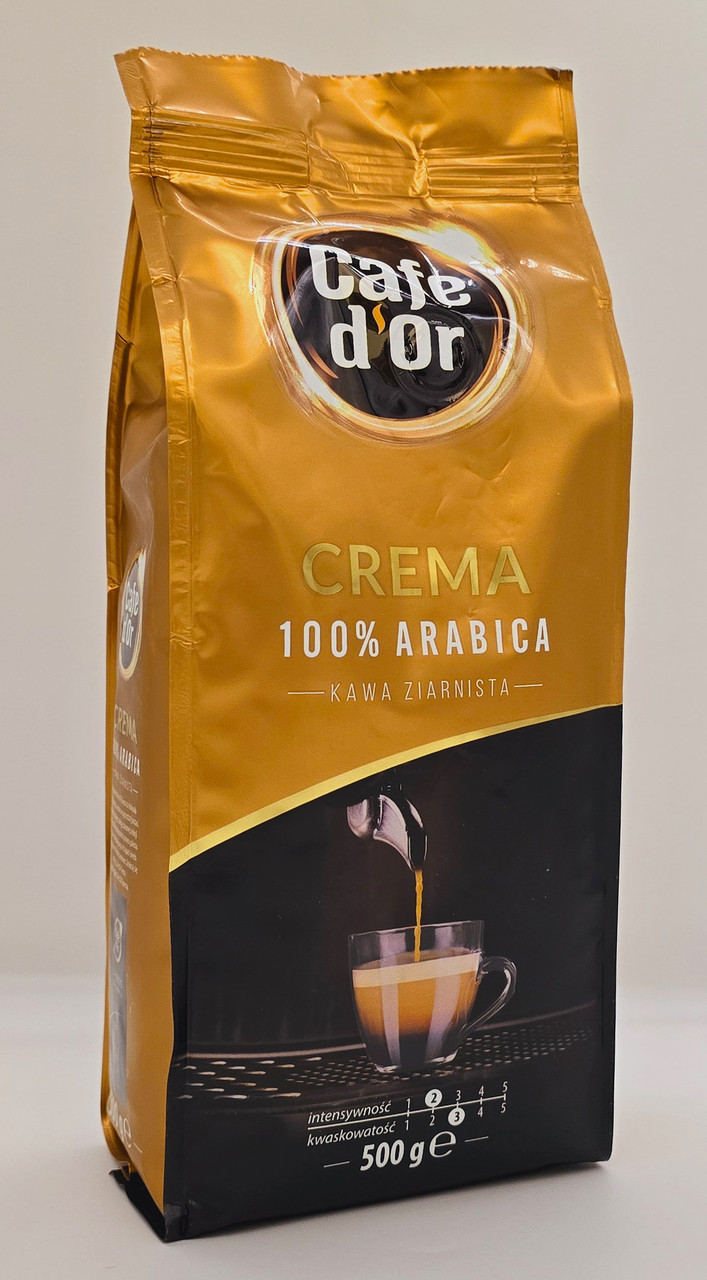 Кава в зернах "Cafe d'Or Crema" 100% Arabica (Кафе Дор) 500 грам Польща
