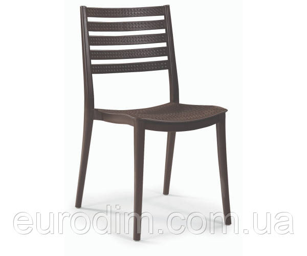 Стілець Зара пластиковий коричневий