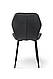 Стілець обідній Леон чорний (метал/велюр попелястий), фото 4
