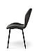 Стілець обідній Леон чорний (метал/велюр попелястий), фото 2