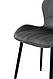 Стілець обідній Леон чорний (метал/велюр попелястий), фото 10