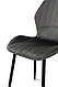 Стілець обідній Леон чорний (метал/велюр попелястий), фото 8