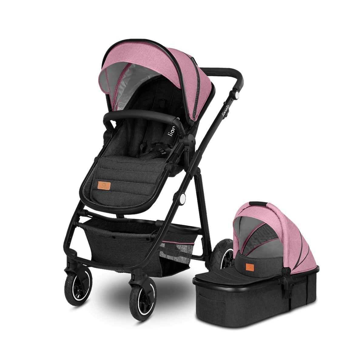 Універсальна коляска 2 в 1 Lionelo AMBER PINK ROSE