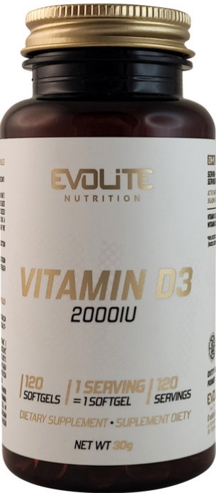Вітамін Д Evolite Nutrition Vitamin D3 2000 IU 120 sgels