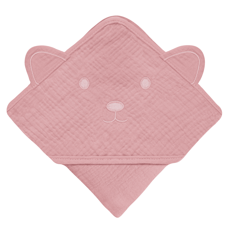 Рушник Lionelo MUSLIN HOODED TOWEL PINK BABY
