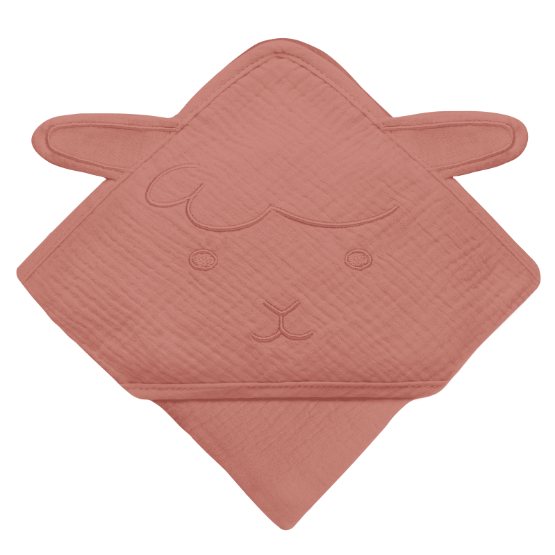 Рушник Lionelo MUSLIN HOODED TOWEL RED CORAL