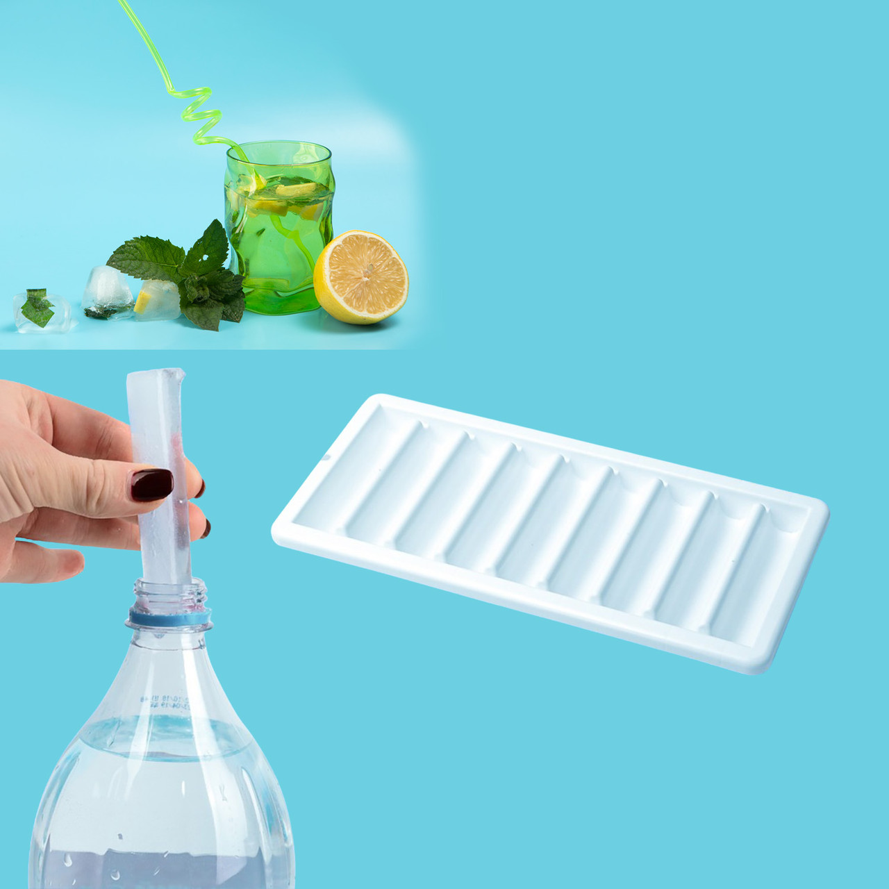 Форма для льоду пластикова на 9 секцій 24.5 x 11.5 см