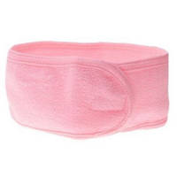 Пов'язка косметологічна на липучці (махрова) колір (білий і рожевий)