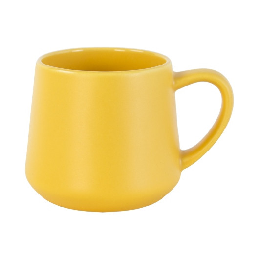 Керамічна кружка матова EMILIA 380 мл для брендування жовта, фото 1