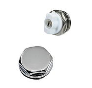 Кран маєвського (повітрявідвідник) + заглушка (хром) 1/2"