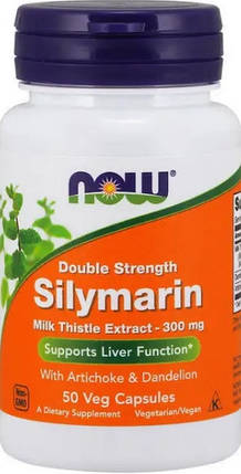 Силімарин NOW Silymarin Milk Thistle Extract 300 mg 50 капс, фото 1