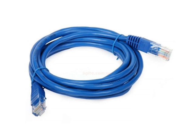 Кабель шнур Мережевий кабель (патч-корд) LAN Cat 5e 1.5m Blue, фото 1