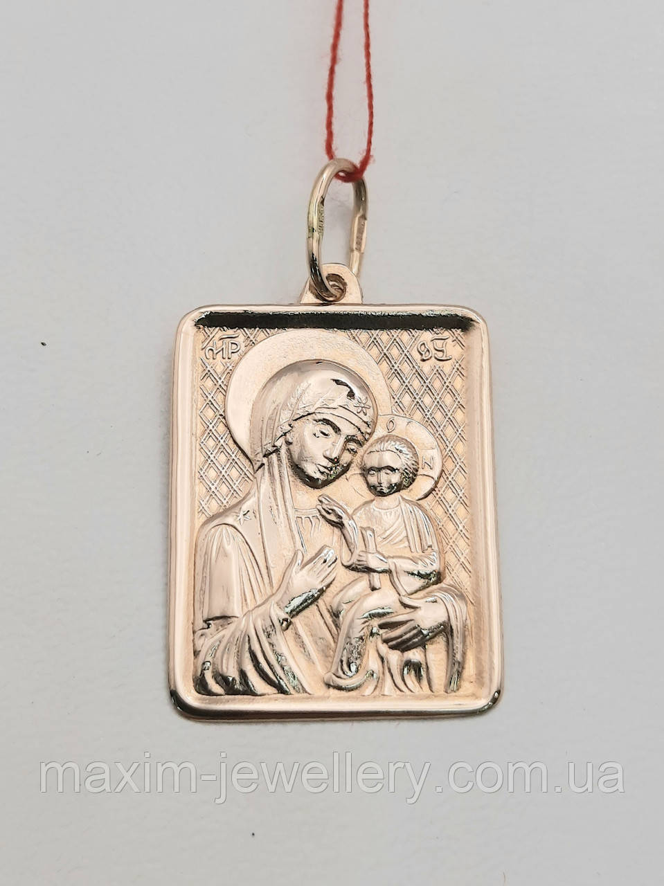 Підвіска - іконка "Богородиця з дитям" із золота, фото 1