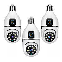 IP WiFi Поворотна камера UKC SQ02 із двома об'єктивами. Доступний v380 та нічна зйомка, фото 3