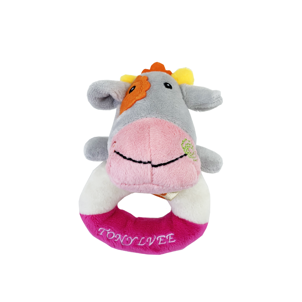 Іграшка-пищалка кільце яскраве Корова MEGAZayka Різні кольори, фото 1