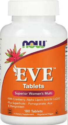 Вітаміни і мінерали для жінок NOW Foods Eve 180 таб, фото 1