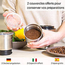 Електрична кавомолка, Подрібнює кавові зерна, спеції, трави, горіхи, крупи, Amazon, Німеччина, фото 5