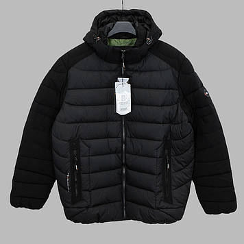 Куртка чоловіча BLACK VINYL (зимова) BC23-1880C ЧОРНА 100% поліестер. Утеплювач: Біо пух 62(Р)