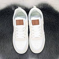 Кросівки кеди жіночі білі з бежевим Swin-shoes 4218, фото 5