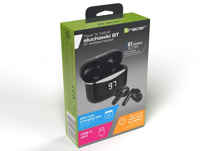 Tracer T5 TWS bluetooth 5.2 Black