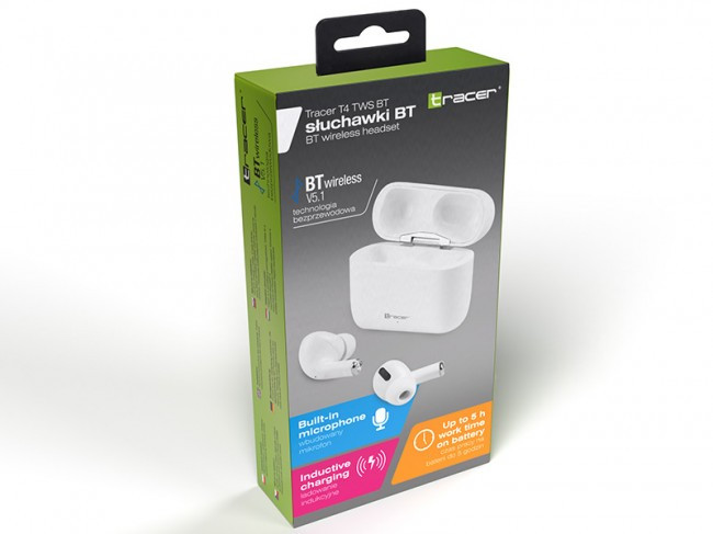 Tracer T4 TWS bluetooth 5.1 White