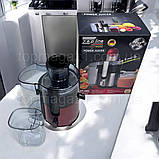 Соковитискач відцентровий Zepline 0,6 л з нержавіючої сталі, побутовий потужний соковитискач 3000W, фото 7