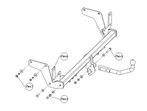 Фаркоп Citroen C4 Grand Picasso ( 2013-2017)(Фаркоп Сітроен С4 Гранд Пікассо) Автопристрій