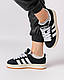Жіночі зимові кросівки на хутрі Adidas Campus Black White Gum Fur, кеди жіночі Адідас чорні 37, фото 2