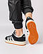 Жіночі зимові кросівки на хутрі Adidas Campus Black White Gum Fur, кеди жіночі Адідас чорні 37, фото 5