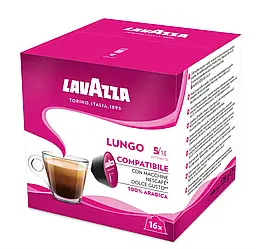 Кава в капсулах Lavazza Dolce Gusto Lungo 16 шт Лаватися дольче густо Лунго
