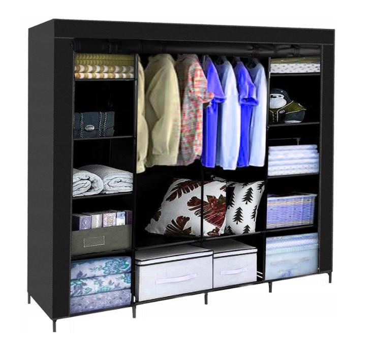 Шафа для одягу текстильний ISO Trade XXL 175 x 170 x 45 см складана, фото 1